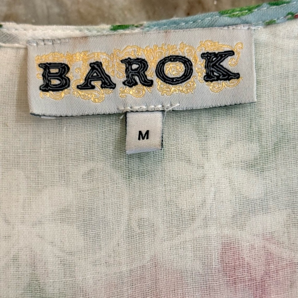 Women’s ANTHROPOLOGIE Barok Paris ruffled v-neck mini dress- Size Medium - Picture 8 of 10